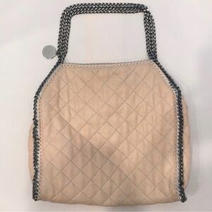 Stella McCartney Quilted Beige Chain Shoulder Bag